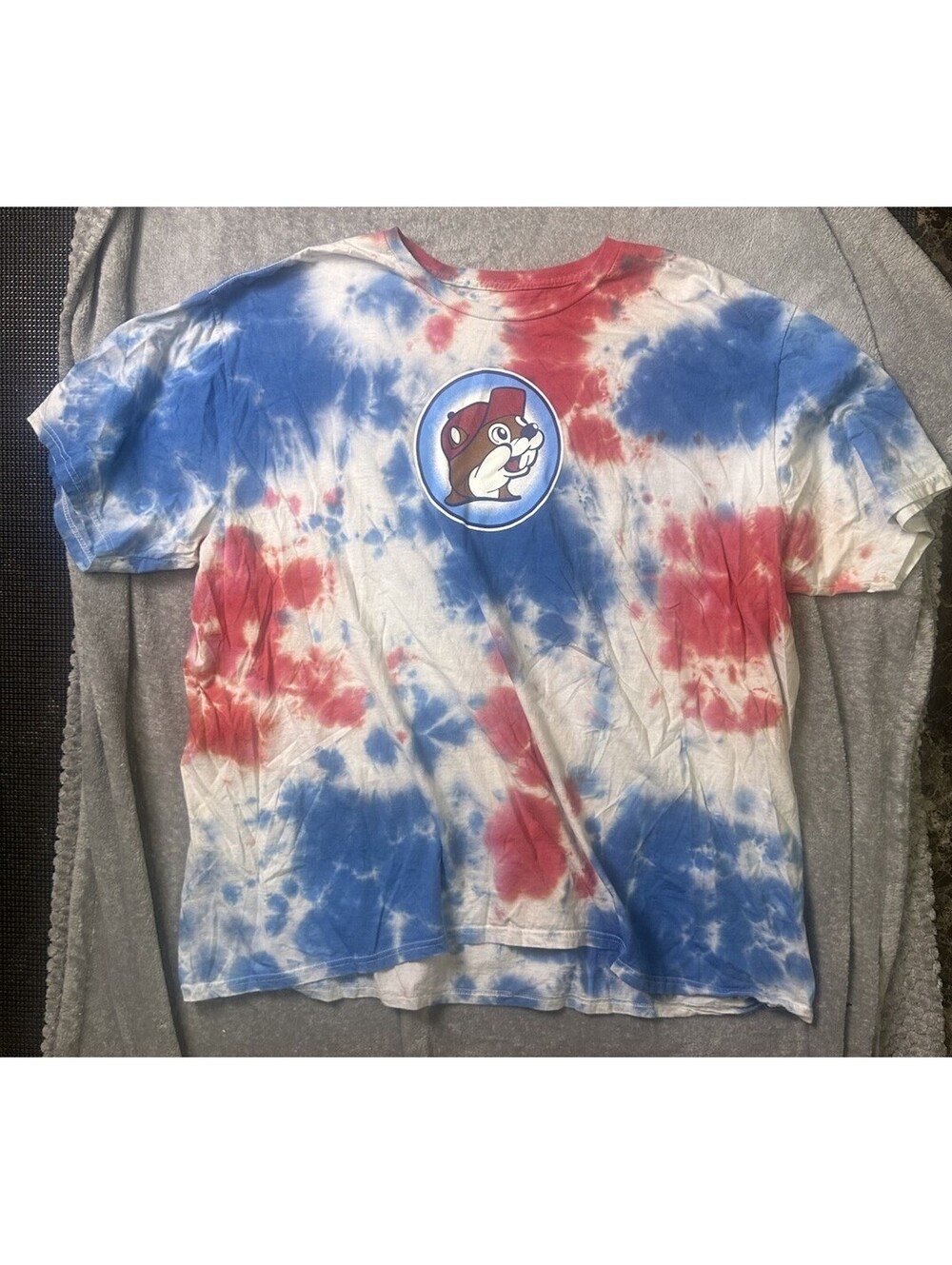 Buc-ee’s T Shirt Mens 3XL Tie Dye Patriotic 4th July Fireworks Beaver Graphic